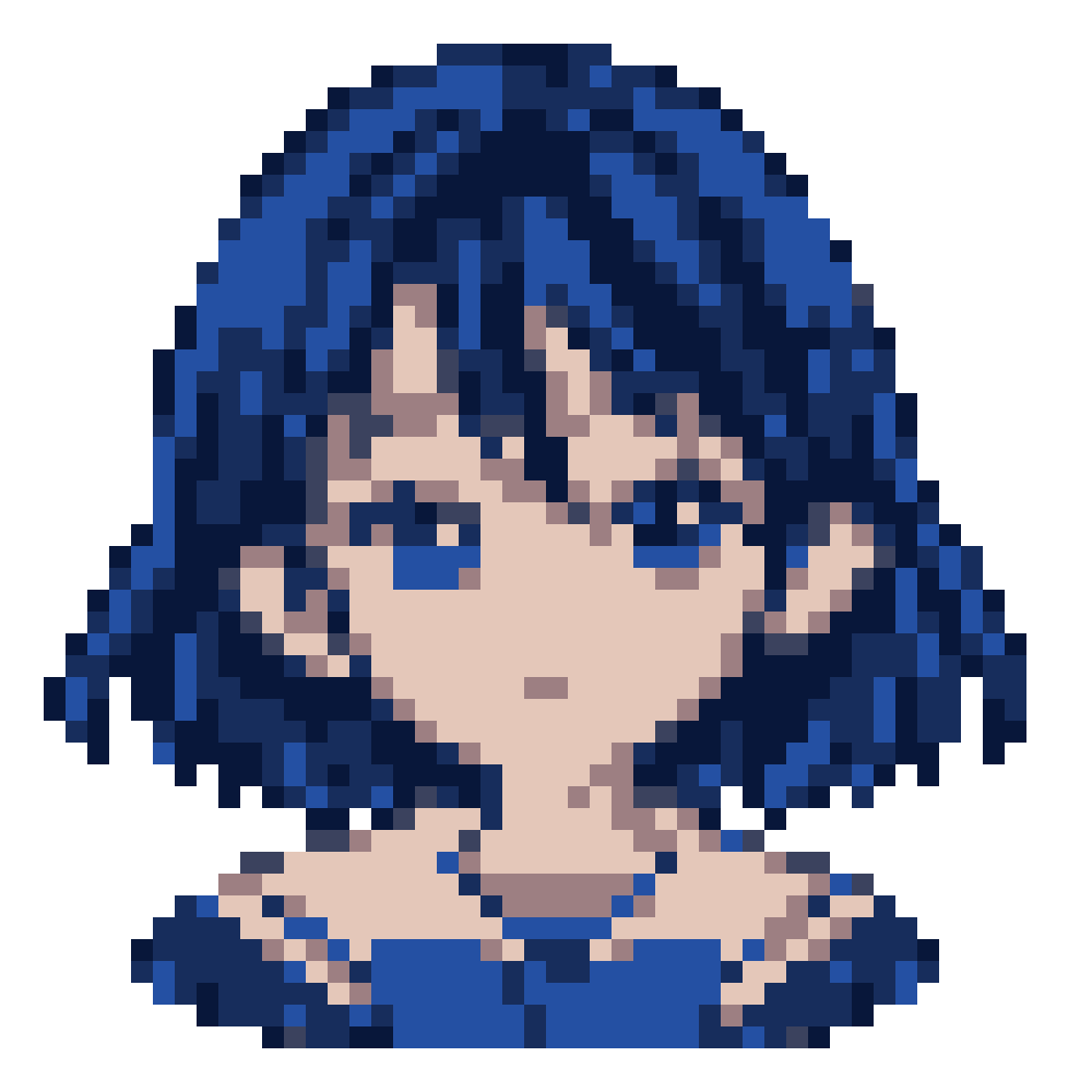 Ocean-Blue Sailor-Collar Girl — Youthful Anime Portraits patterns