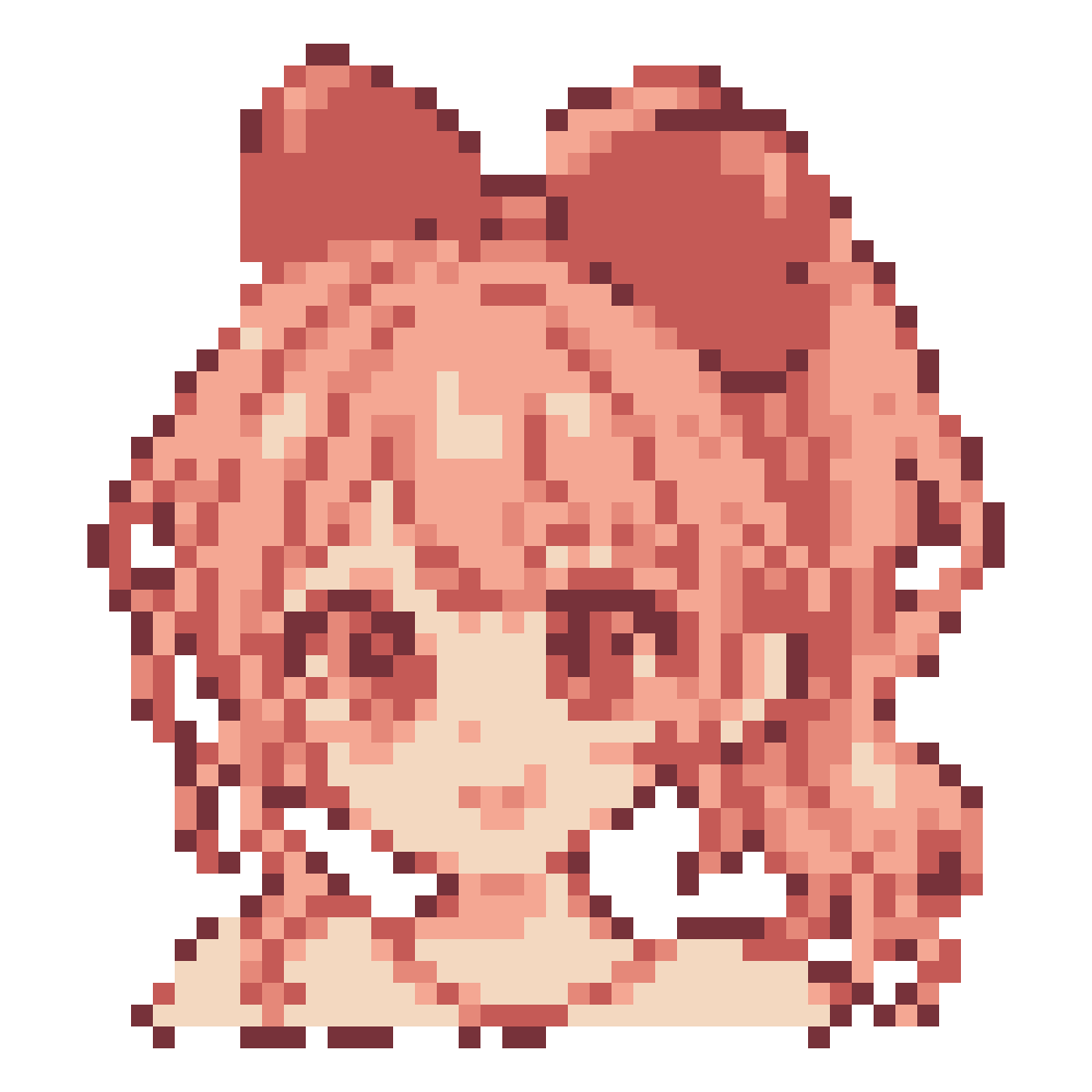 Peach Bow Girl — Youthful Anime Portraits patterns