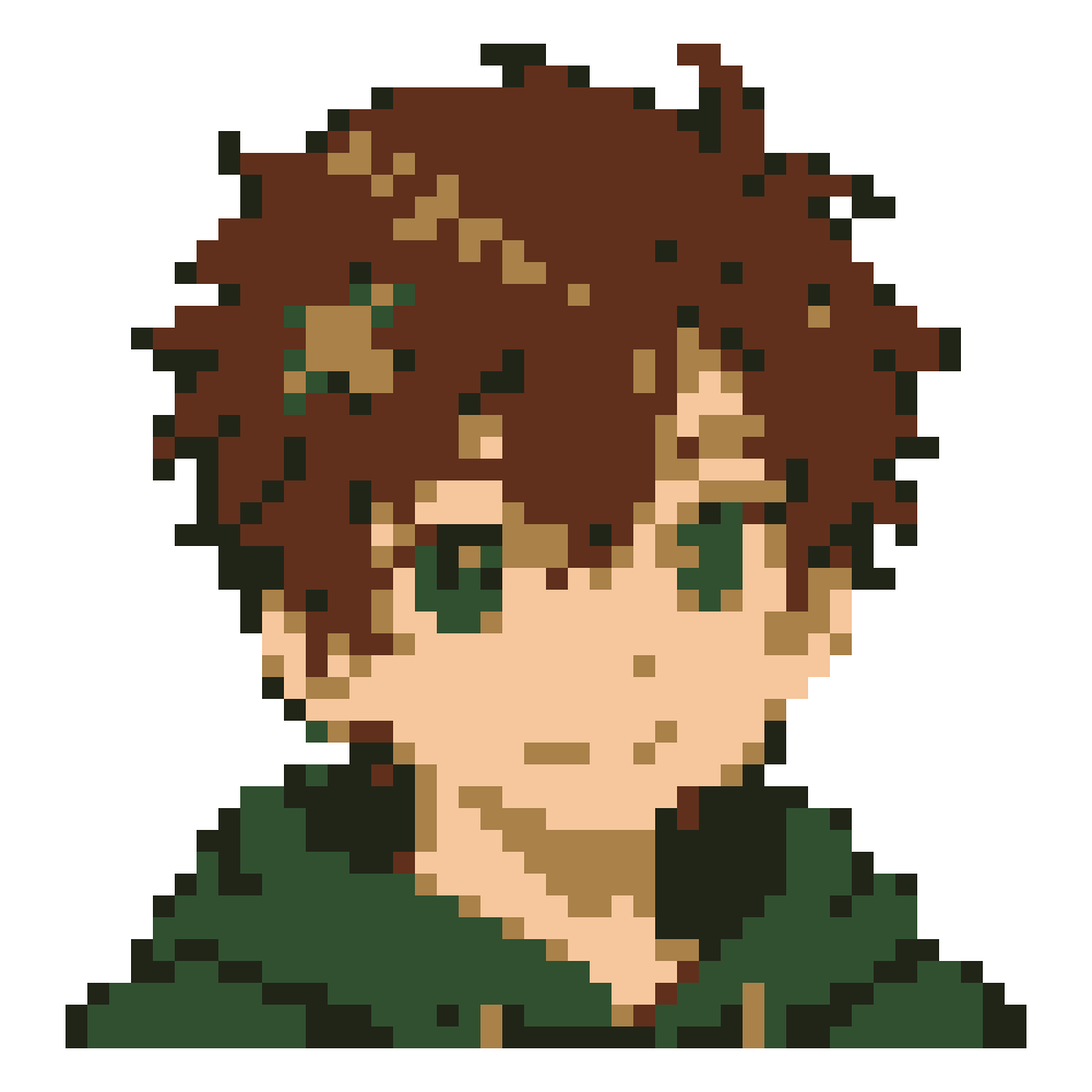 Lime Cross-Clip Boy — Youthful Anime Portraits patterns