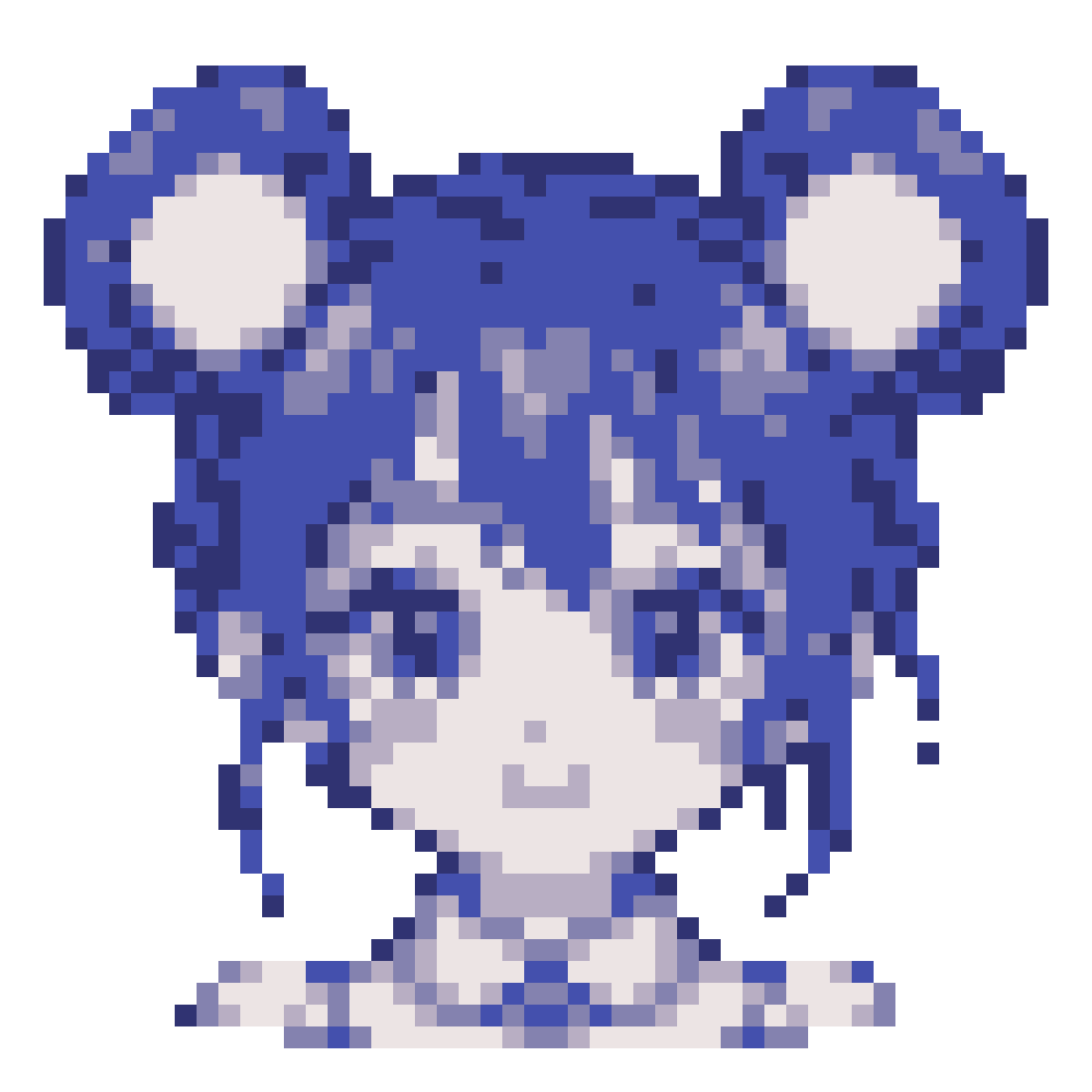 Blueberry Double-Bun Girl — Youthful Anime Portraits patterns