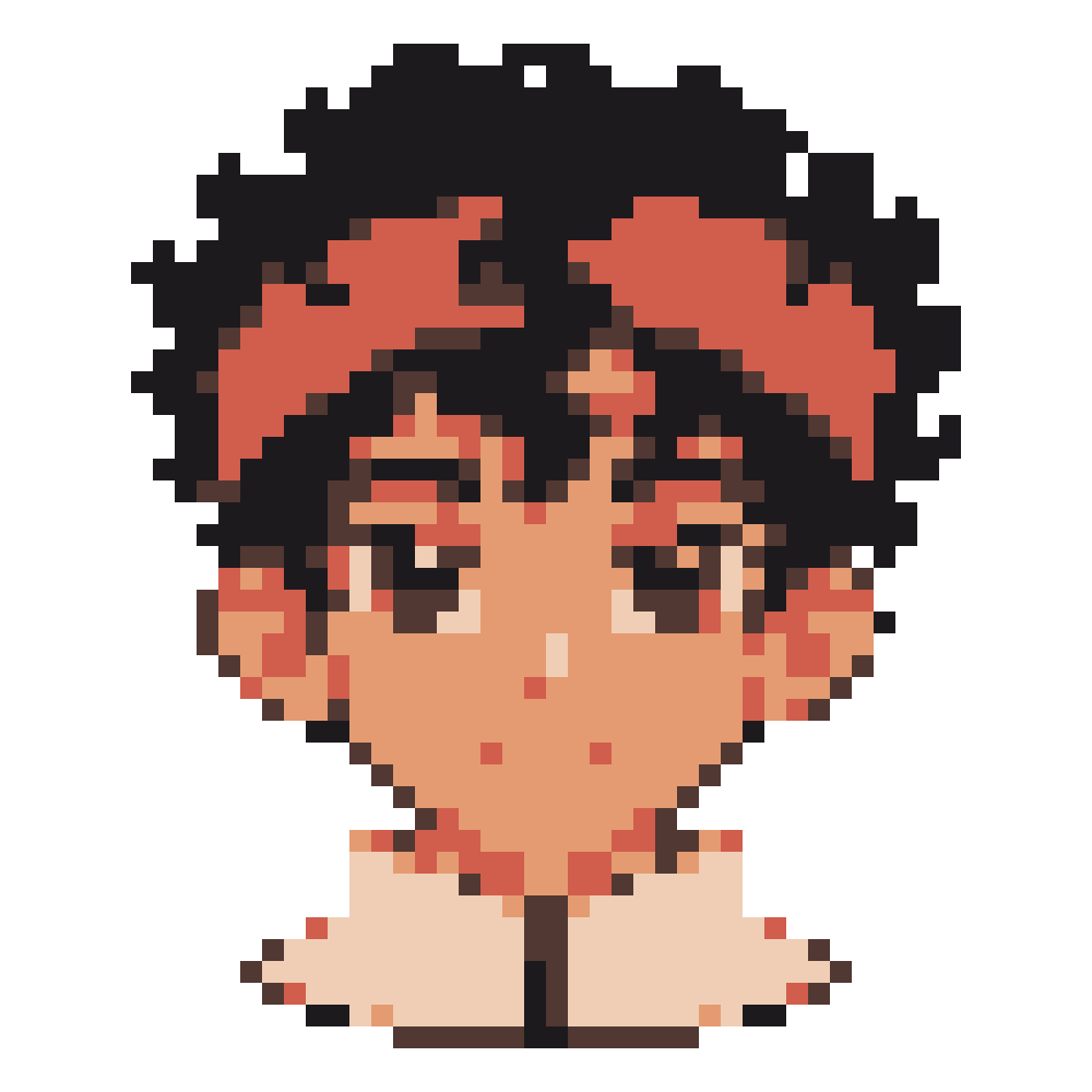 Coral Headband Boy — Youthful Anime Portraits patterns