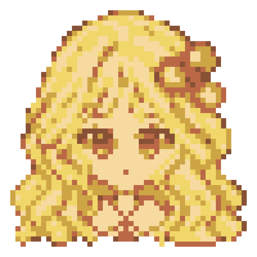 Creamy-Blond Flower-Clip Girl — Youthful Anime Portraits patterns
