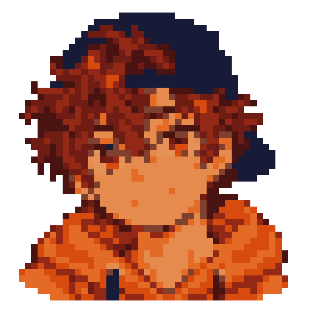 Rust Backward-Cap Boy — Youthful Anime Portraits patterns