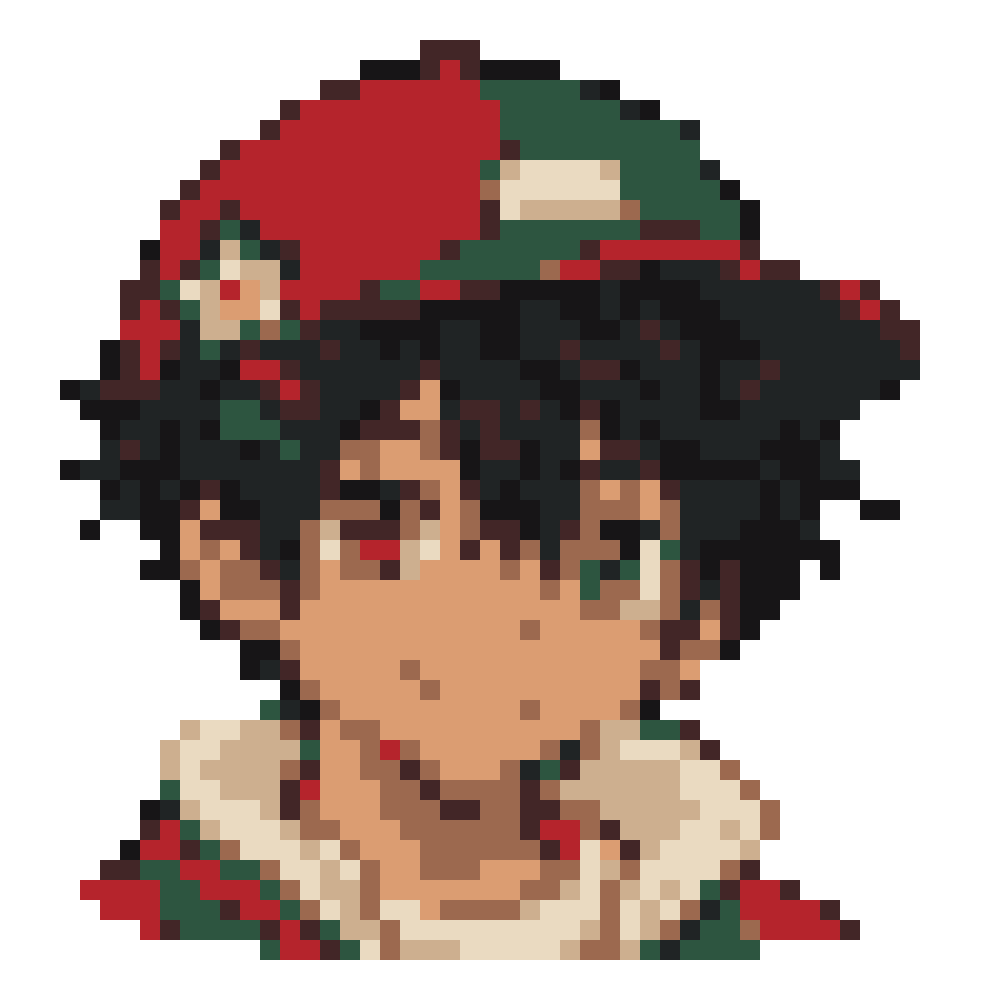 Watermelon Two-Tone-Cap Boy — Youthful Anime Portraits patterns