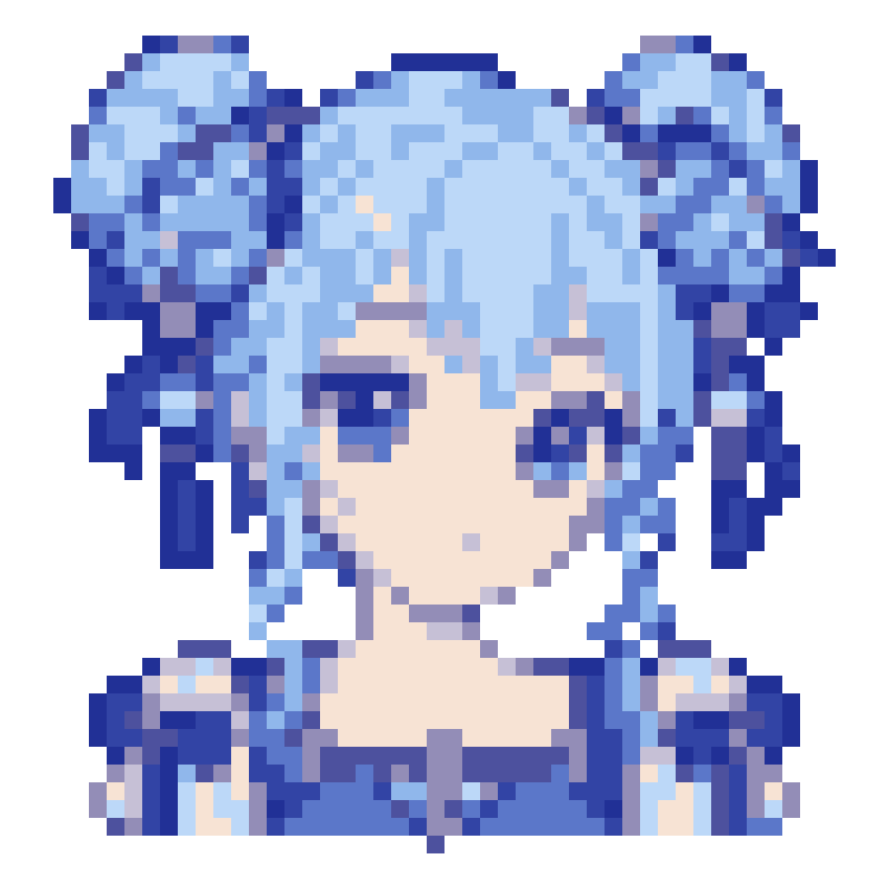 Hydrangea-Bun Girl — Youthful Anime Portraits patterns