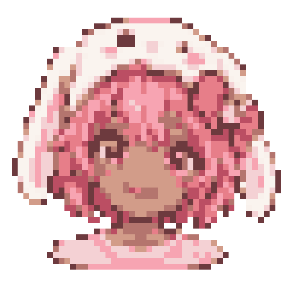 White Floppy-Ear Bunny-Hat Girl — Youthful Anime Portraits patterns