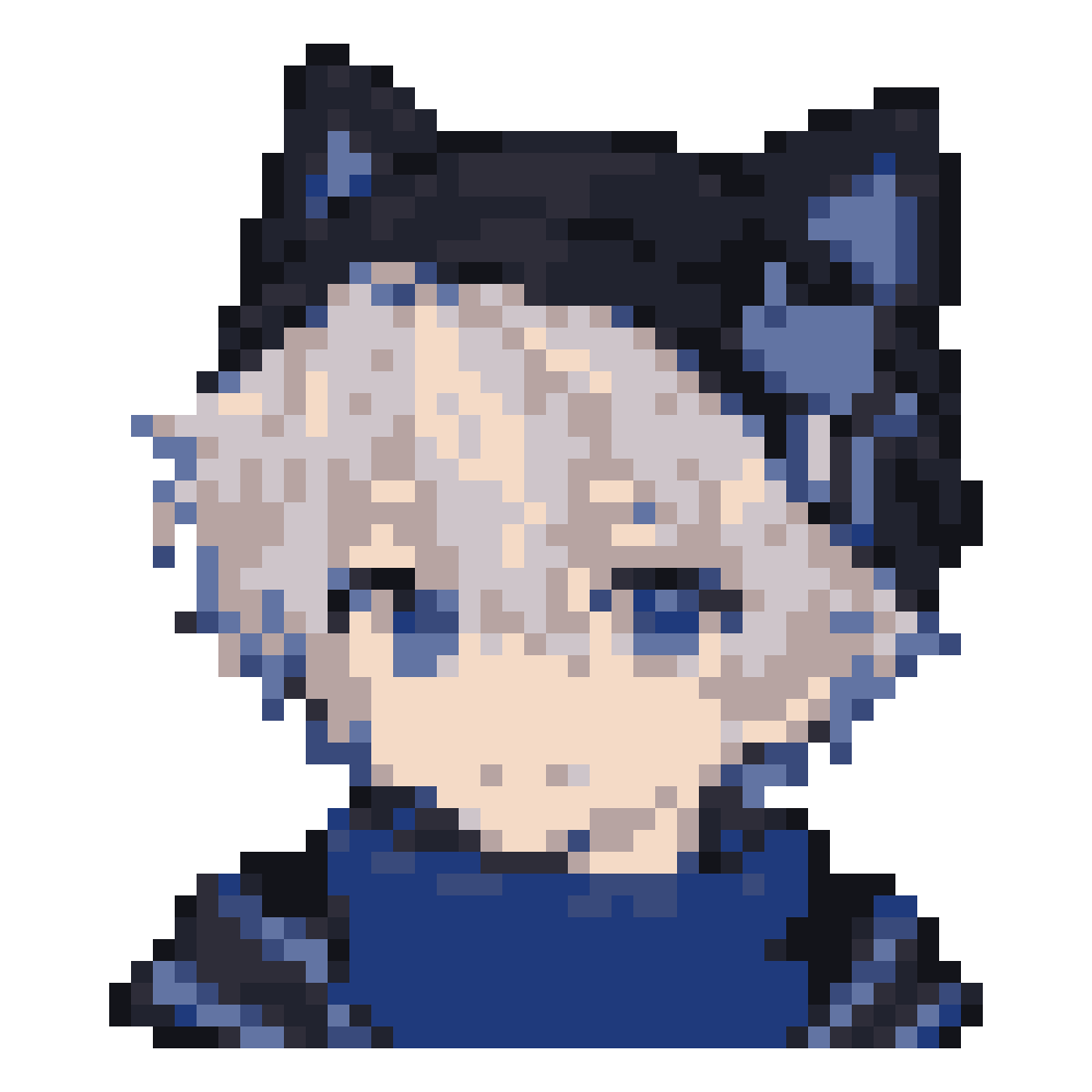 Black Cat-Ear-Hat Boy — Youthful Anime Portraits patterns