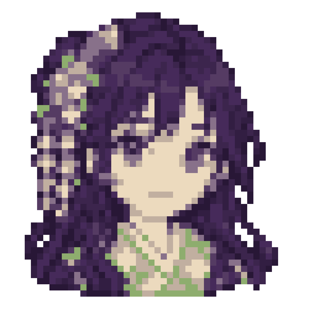Wisteria Comb Girl — Youthful Anime Portraits patterns