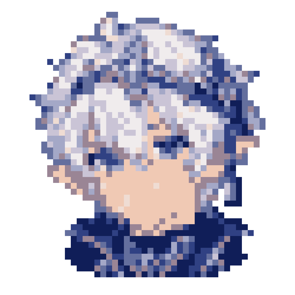 Frost-Silver Elf-Ear Boy — Youthful Anime Portraits patterns
