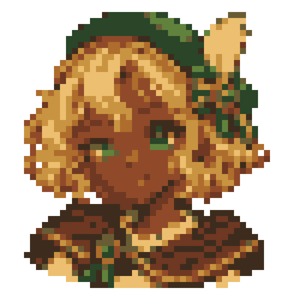 Green-Feather Ranger-Hat Girl — Youthful Anime Portraits patterns