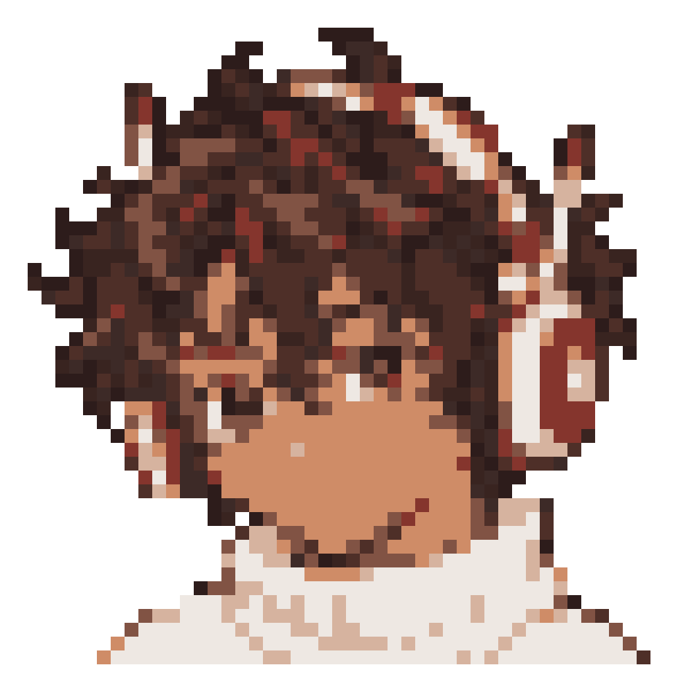 Red-and-White Antenna-Headset Boy — Youthful Anime Portraits patterns