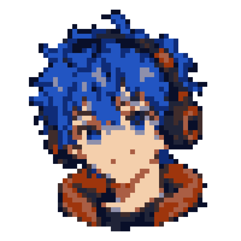 Blue-and-Black Beat-Headphones Boy — Youthful Anime Portraits patterns