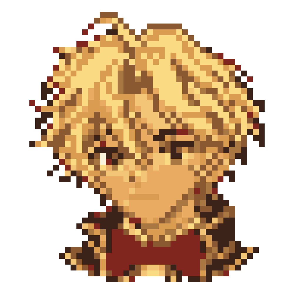 Red-and-Gold Stage-Bow-Tie Boy — Youthful Anime Portraits patterns