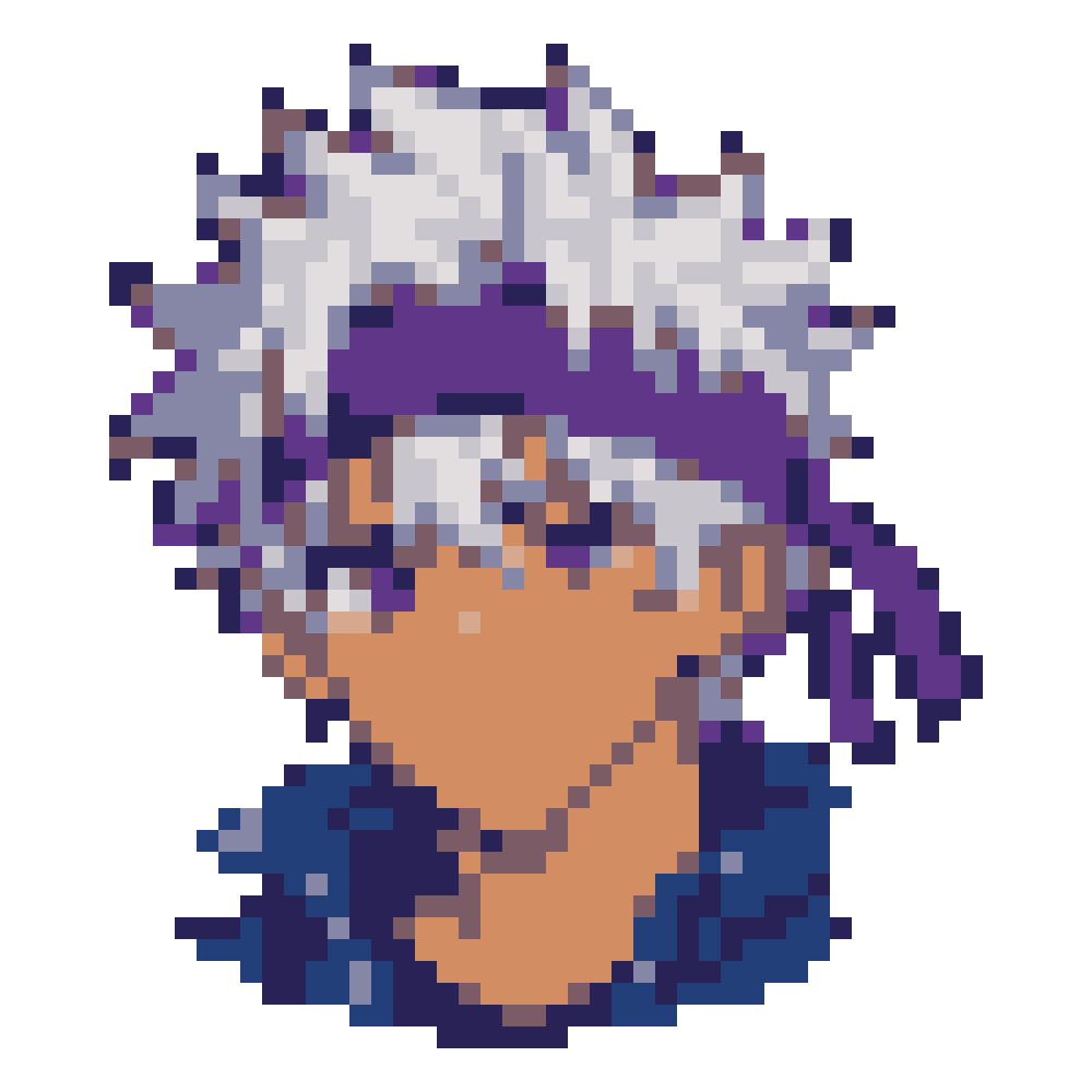 Silver-and-Lilac Drummer-Headband Boy — Youthful Anime Portraits patterns
