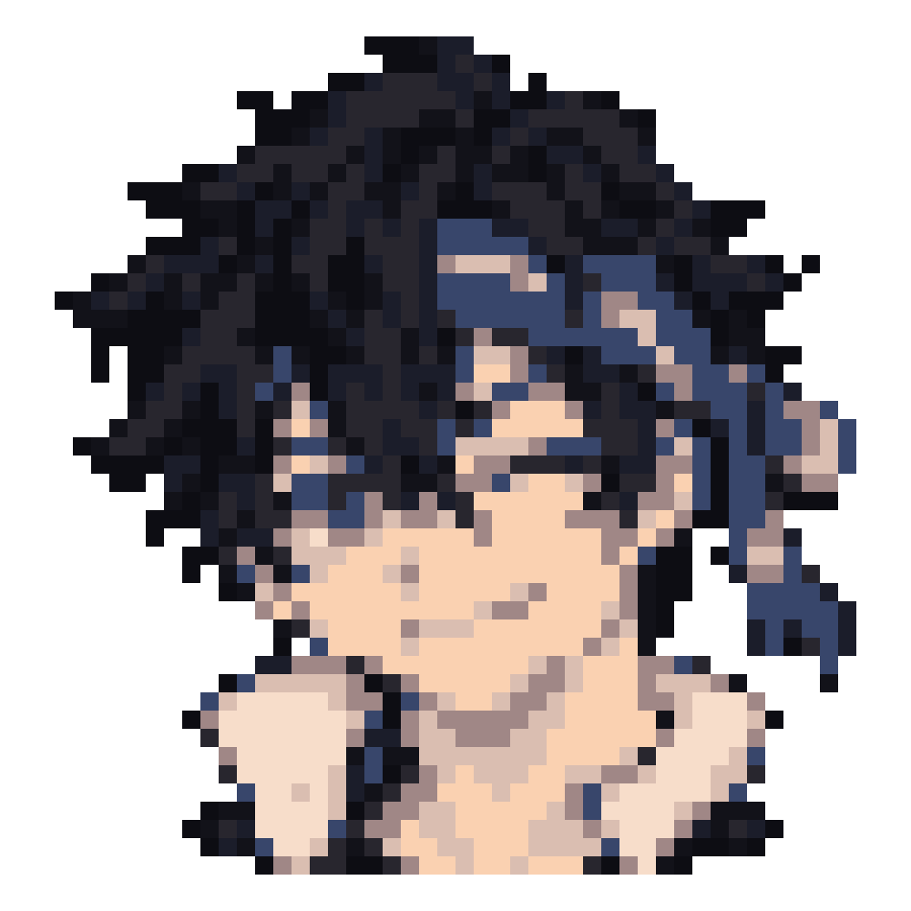 Raised-Brow Side-Fringe Boy — Youthful Anime Portraits patterns