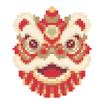 Lion Dance Head — Festivals & Celebrations patterns