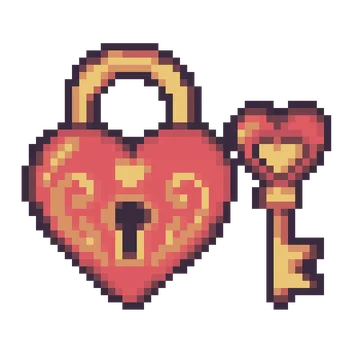 Heart Lock and Key — Festivals & Celebrations patterns