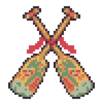 Dragon Boat Paddle Pair — Festivals & Celebrations patterns