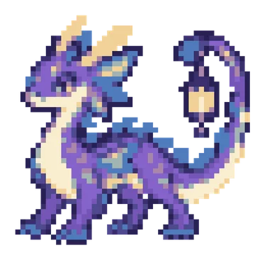 Lantern Tail Dragon — Cosmic Fantasy patterns