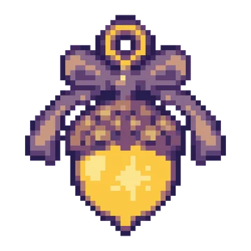Golden Acorn Charm — Cosmic Fantasy patterns