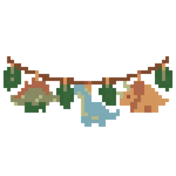Paper Dinosaur Garland — Dinosaur Park patterns