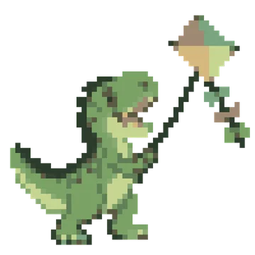 Rex with a Kite — Dinosaur Park patterns