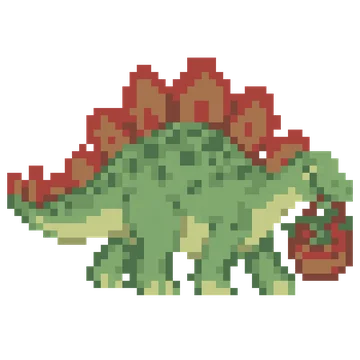 Stegosaurus Carrying Berries — Dinosaur Park patterns