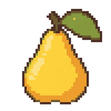 Pear with Leaf — Food & Drinks patterns