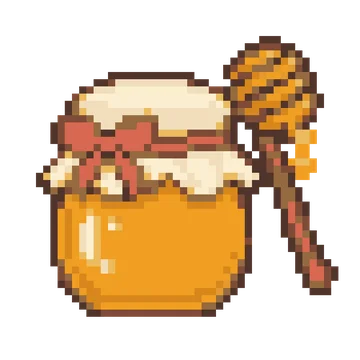 Honey Jar with Dipper — Food & Drinks patterns