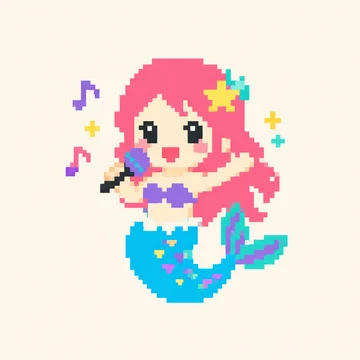 Mermaid Singer — Kawaii Characters patterns