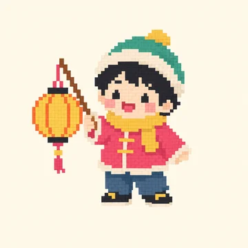 Lantern Festival Kid — Kawaii Characters patterns