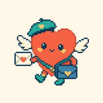 Heart Messenger — Kawaii Characters patterns