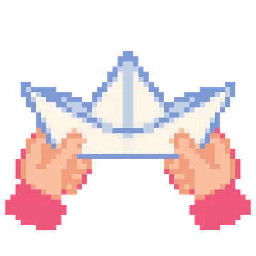 Paper Boat Folder — Kawaii Characters patterns
