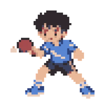 Table Tennis Kid — Kawaii Characters patterns