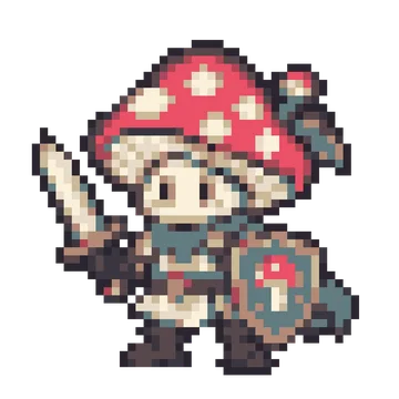 Mushroom Village Knight — Kawaii Characters patterns