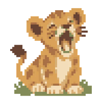 Lion Cub Yawn — Pet Friends patterns