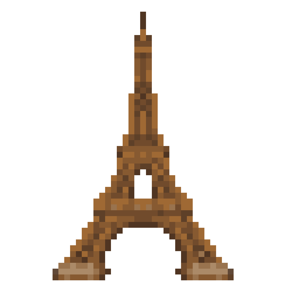 Eiffel Tower — Pixel World Tour patterns