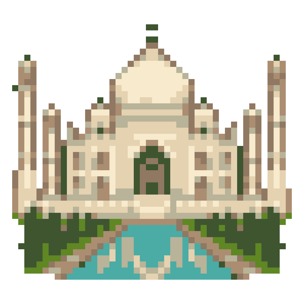 Taj Mahal — Pixel World Tour patterns