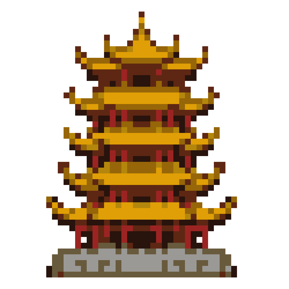 Yellow Crane Tower — Pixel World Tour patterns