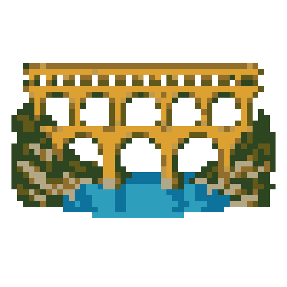 Pont du Gard — Pixel World Tour patterns
