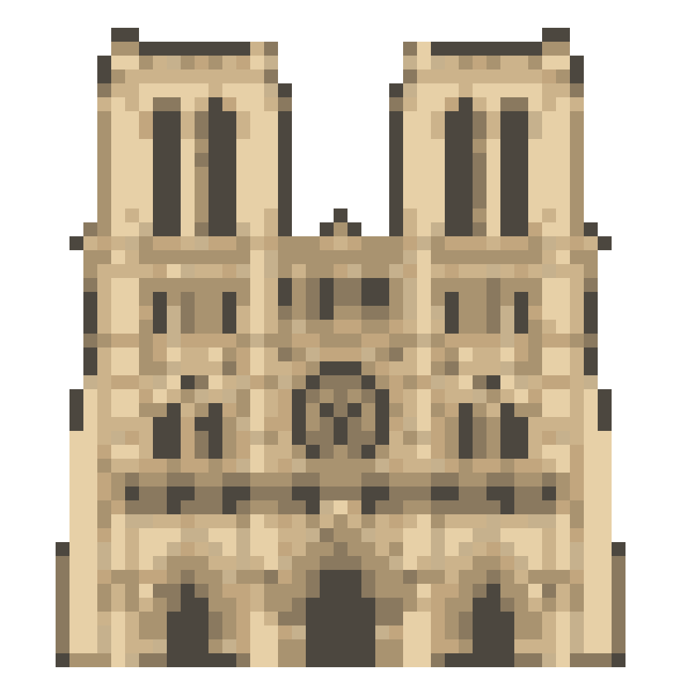 Notre-Dame de Paris — Pixel World Tour patterns