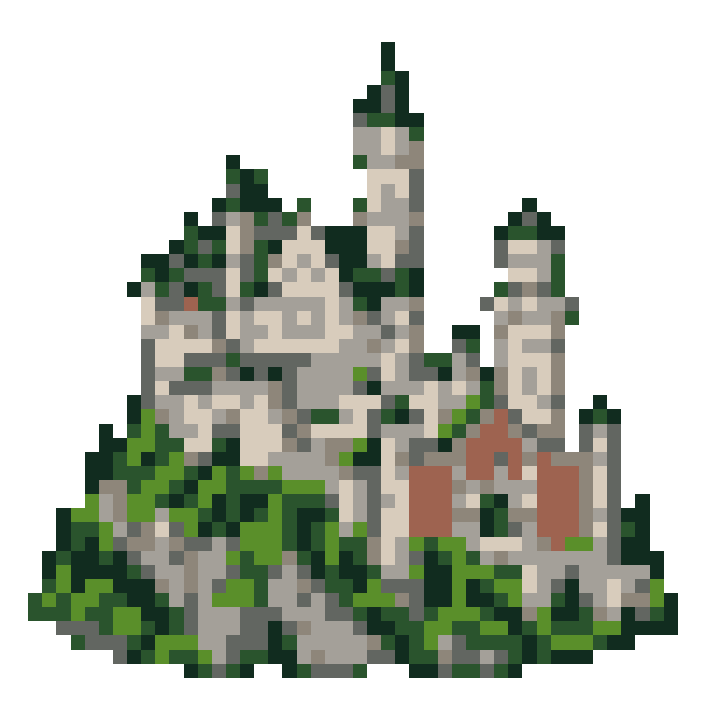 Neuschwanstein Castle — Pixel World Tour patterns