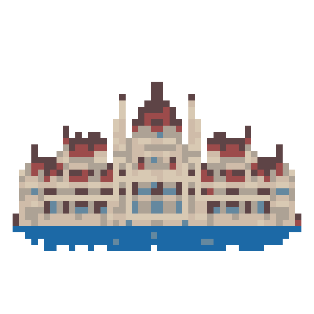 Hungarian Parliament Building — Pixel World Tour patterns
