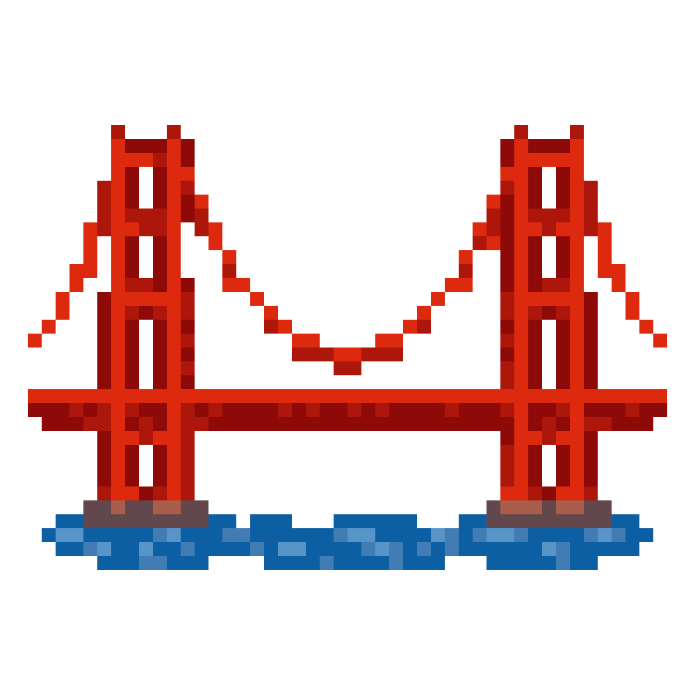 Golden Gate Bridge — Pixel World Tour patterns
