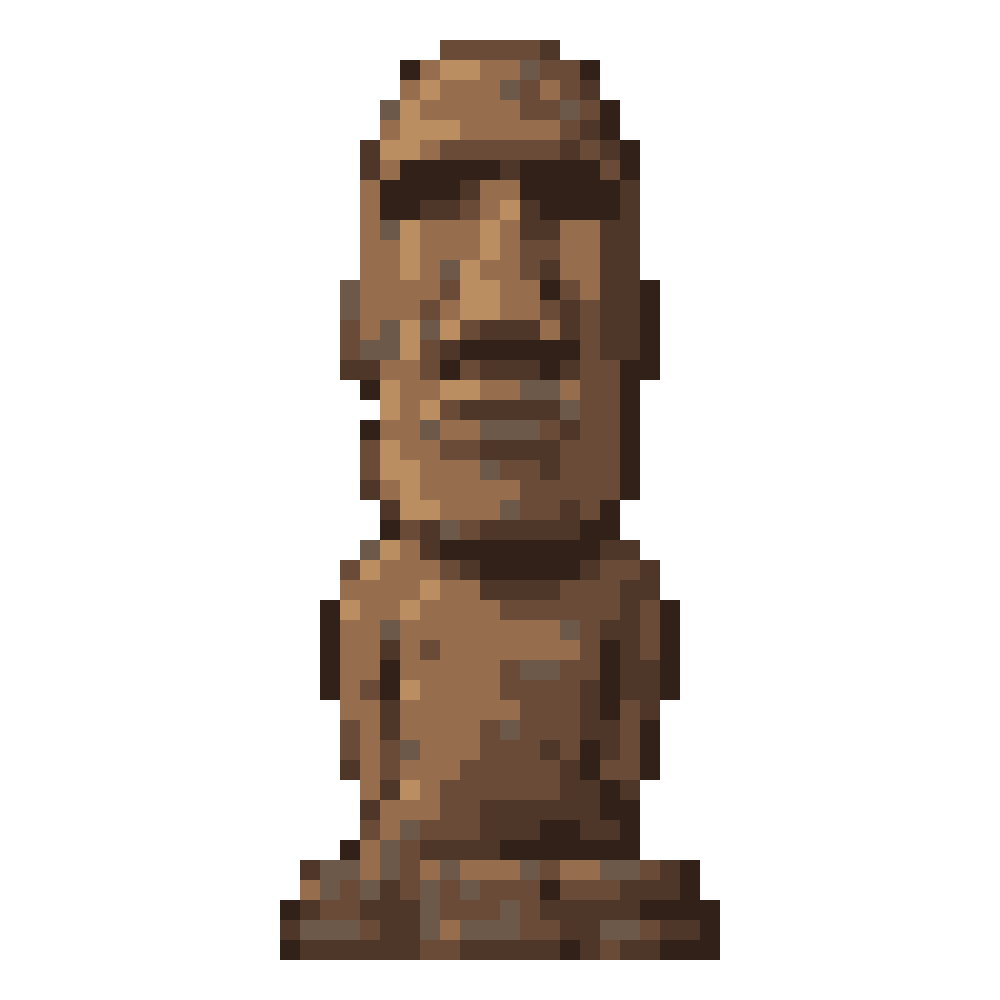 Easter Island Moai — Pixel World Tour patterns