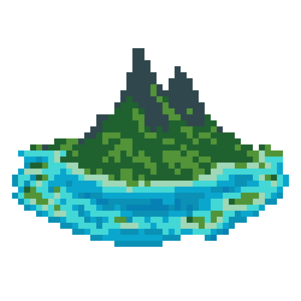 Mount Otemanu, Bora Bora — Pixel World Tour patterns