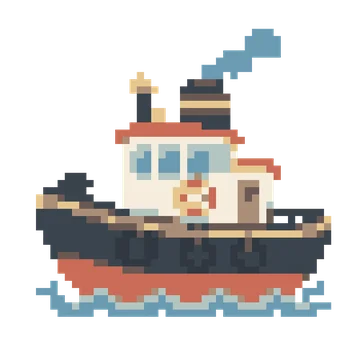 Harbor Tugboat — Tiny Town & Transport patterns