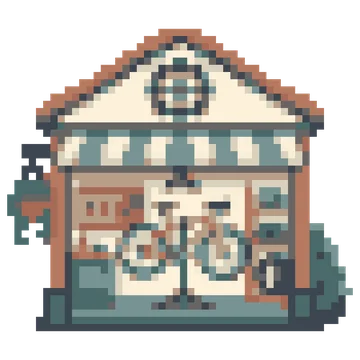 Bicycle Repair Shop — Tiny Town & Transport patterns