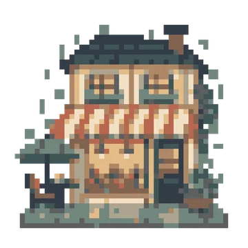 Rainy Cafe Awning — Tiny Town & Transport patterns