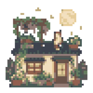 Moonlit Rooftop Garden — Tiny Town & Transport patterns